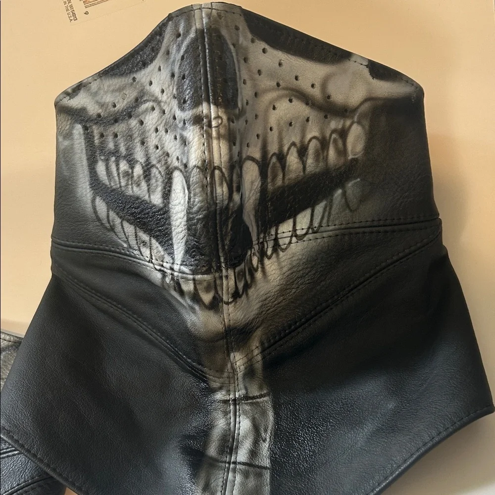 Chic Black Leather Mask